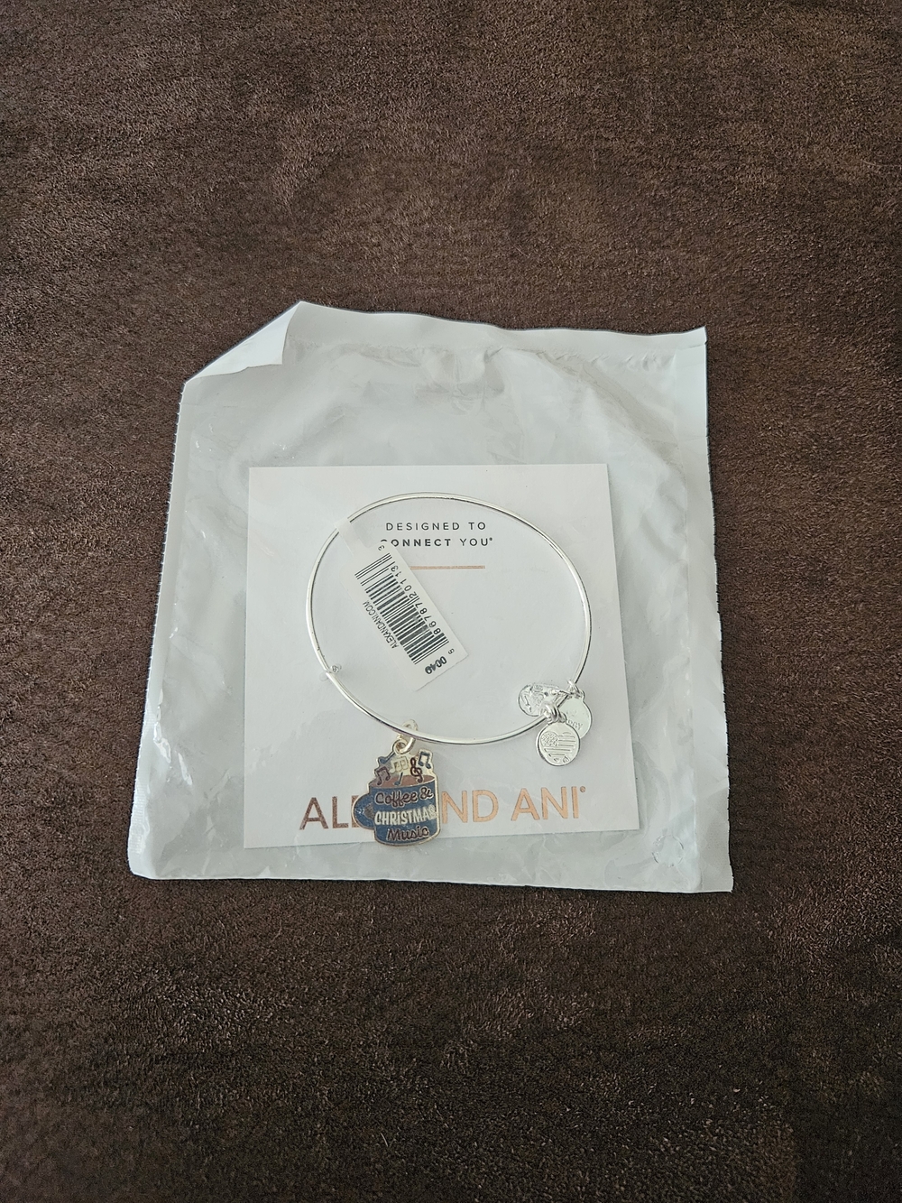 Alex and Ani Silver Holiday Charm Bangle